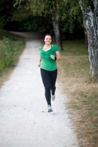 Woman jogging.