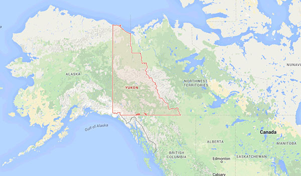 Map of the Yukon showing where Ingrid had bariatric surgery.