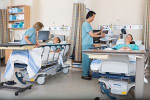 Pre-operative room for gastric bypass patients.