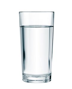 Glass of water.