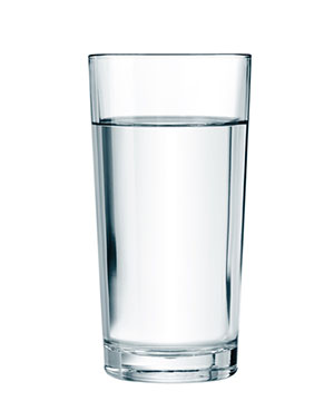 Glass of water.