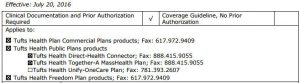 Tufts health plan policies with bariatric surgery coverage.