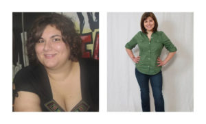 Jenna before and after gastric bypass.
