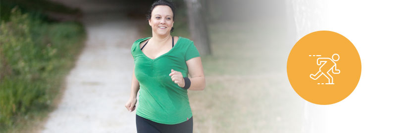 Woman jogging.